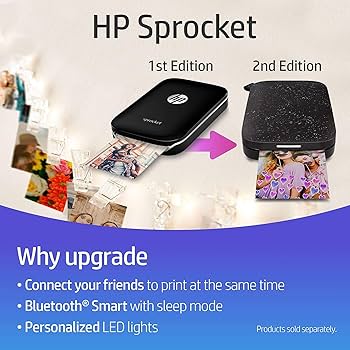 hp - 新品未開封 スマホプリンター hp sprocket Amazon.co.jp: HP Sprocket Portable Photo Printer, print